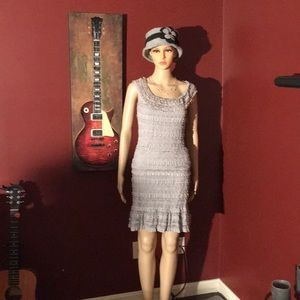 Grey lacey skirt and top 2 piece!